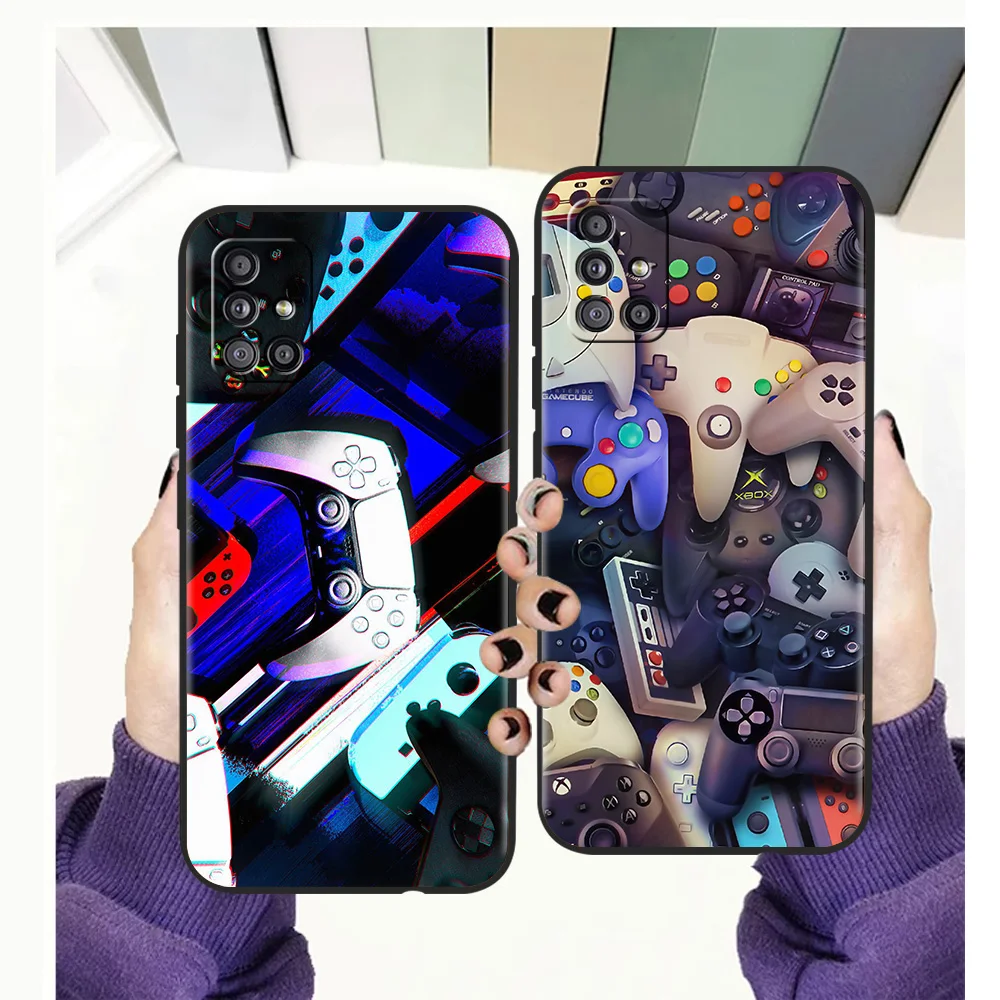

Game Console Phone Case Cover For Samsung A13 A22 A32 A52 A72 A51 A71 A21S A31 A41 5G Silicone Shockproof Luxury Shell Funda TPU