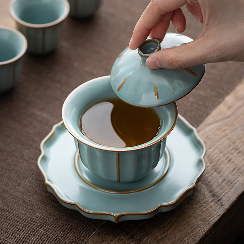 Чайная посуда Gaiwan Chawan набор из чаши для супа китайские кружки кунг-фу фарфоровая