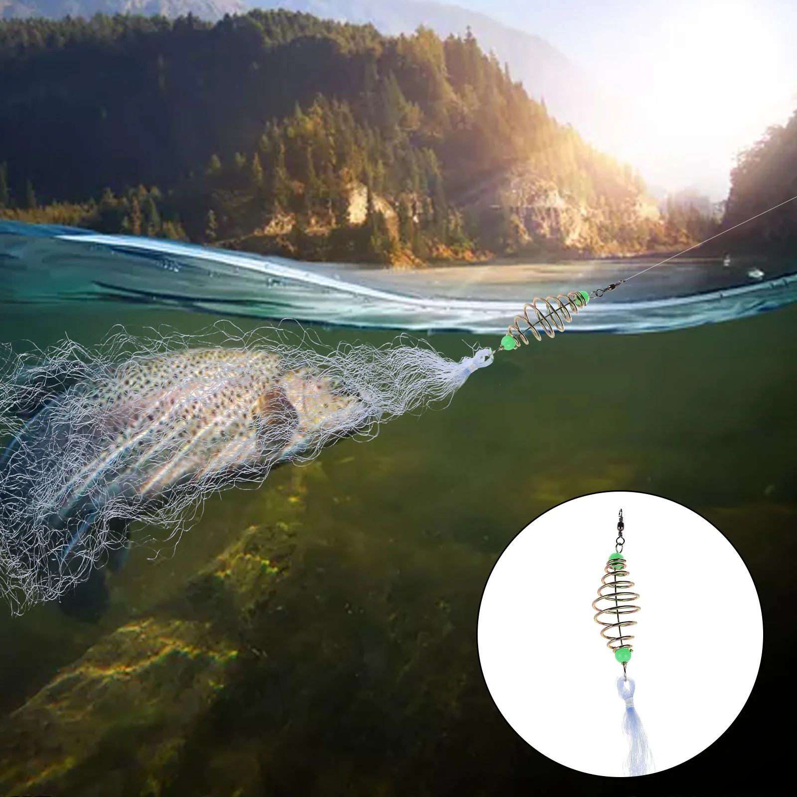 4 шт. нейлоновые сетки для рыбалки тяжелая складная жаберная ловушка сетка