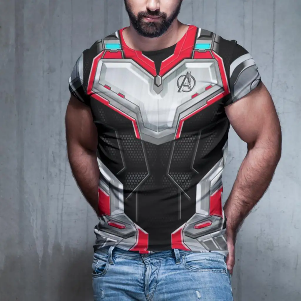 Men's Short Sleeve Superhero Punisher 3D Compression T-Shirt Quick Dry Men's Running T-Shirt Gym Fitness Top Oversized Cosplay