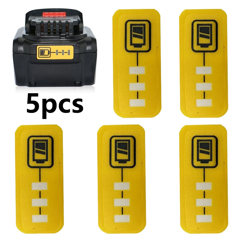 

2/5pcs Battery LED Key Stickers DCB200 Battery Capacity Sticker Label For 18V 14.4V Lithium Battery DCB140 DCB182 Key Stickers