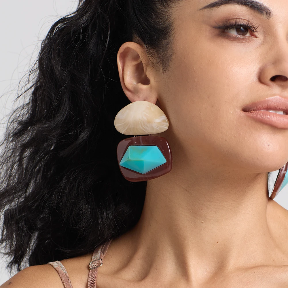 Акриловые висячие серьги ZAA