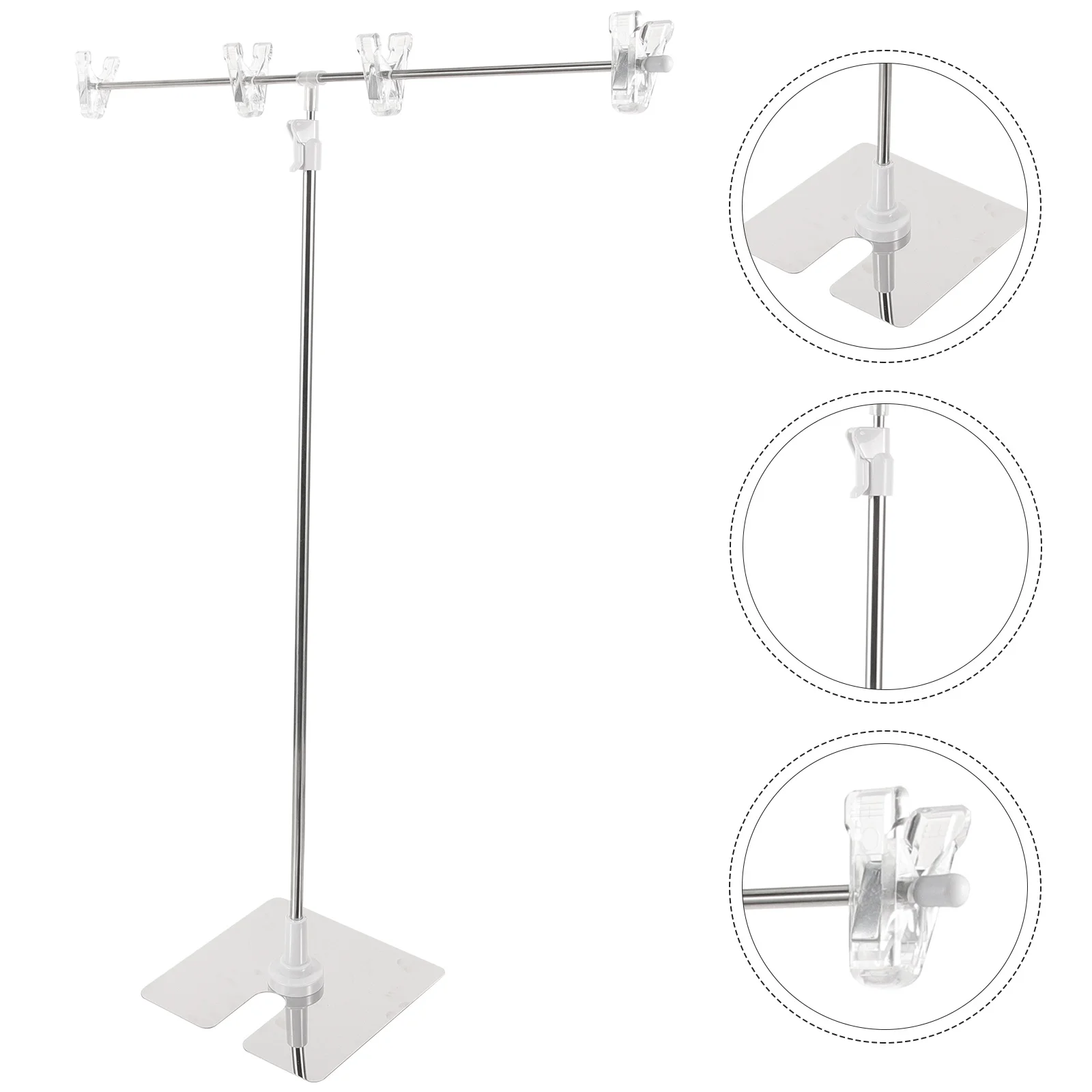 

Yard Sign Stakes Adjustable Poster Stand T-shaped Holders Clip Advertising Wedding Signs