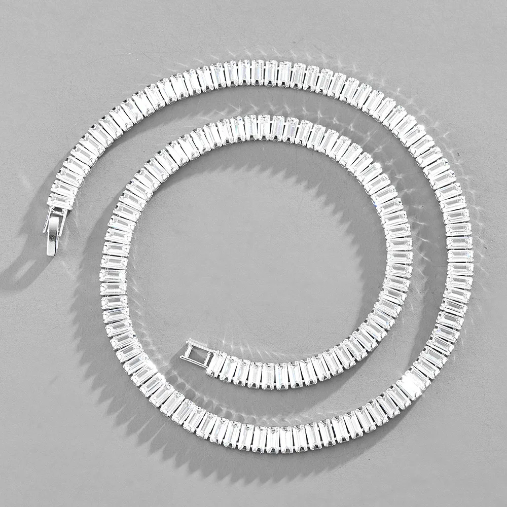 

Women's Rectangular Cuban Chain Necklace
