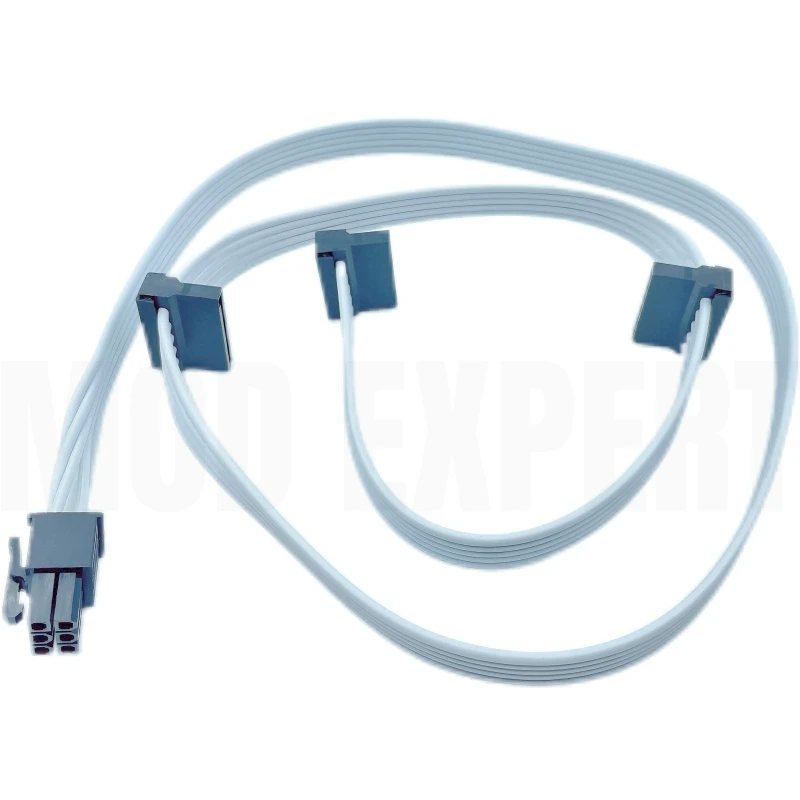 Блок питания с 6 контактами на 3 SATA угловой белый модульный кабель для Seasonic FOCUS GX 1000