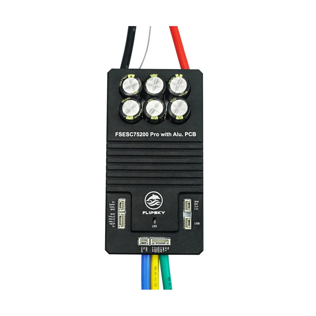 

FLIPSKY бесщеточный ESC 75200 Pro с высоким током и алюминиевой печатной платой на основе VESC для робота-бойцовщика, доски для серфинга, робота, электровелосипеда