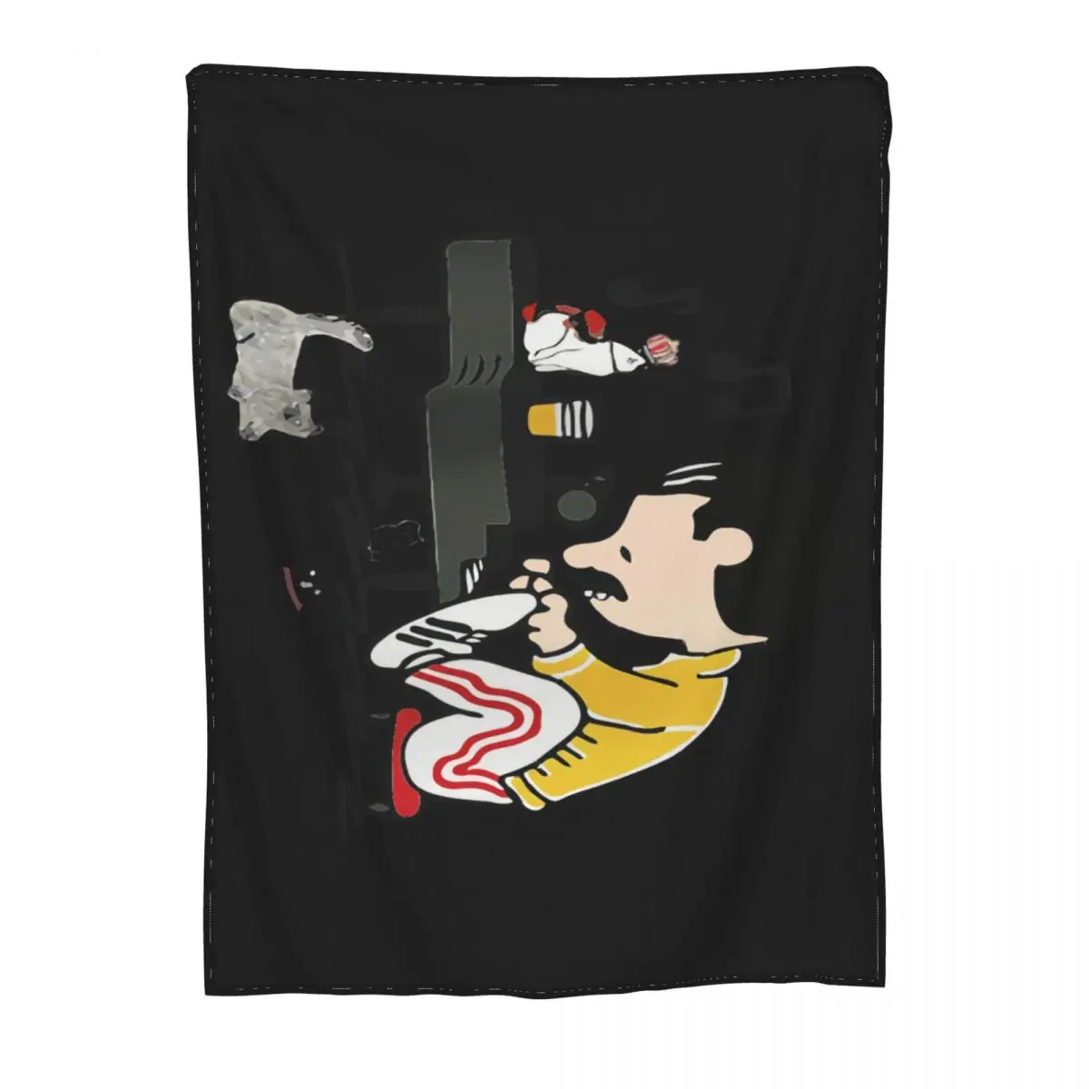 Uomo Freddie Mercury Piano Beer Cats Bohemian Rhapsody Rock Art Moda Fb Фитнес Интересные фотографии Плед
