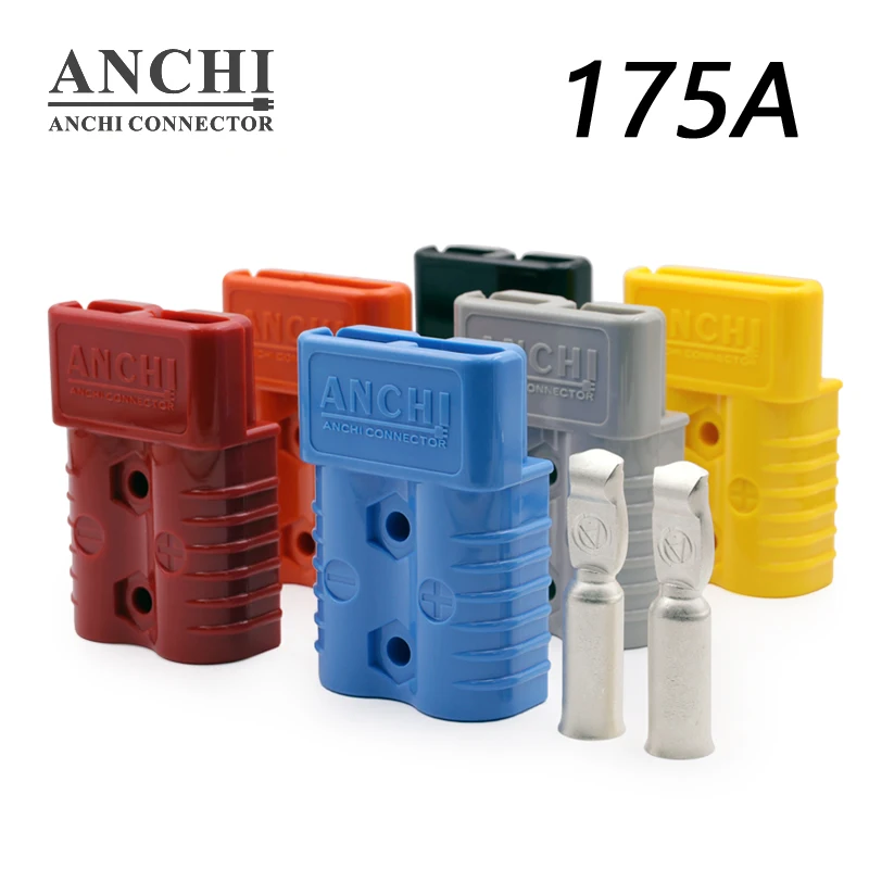 

2PCS 175A Battery Connector 2 4 1/0 AWG Gauge 12V-48V Battery Quick Connect Disconnect Set for Car Forklift Wire Connector