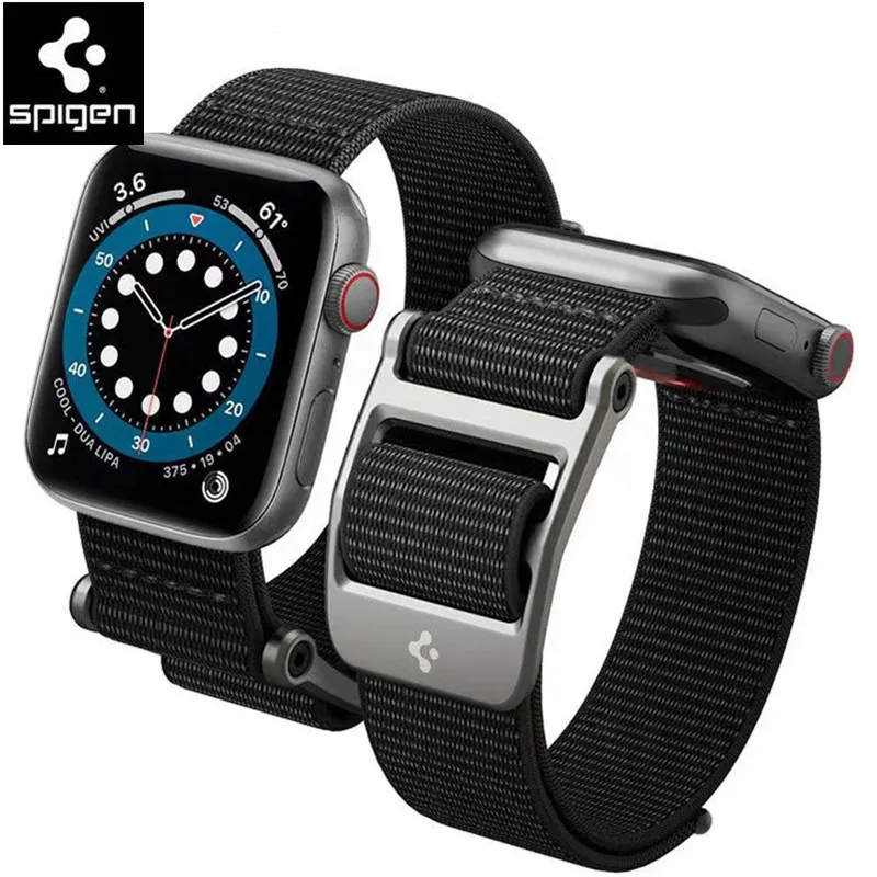 

Spigen Nylon Strap For Apple Watch Band Ultra 49mm 44mm 45mm 42mm Sport Watchband For iwatch Serise SE 8 7 6 5 4 3 2 1 bracelet