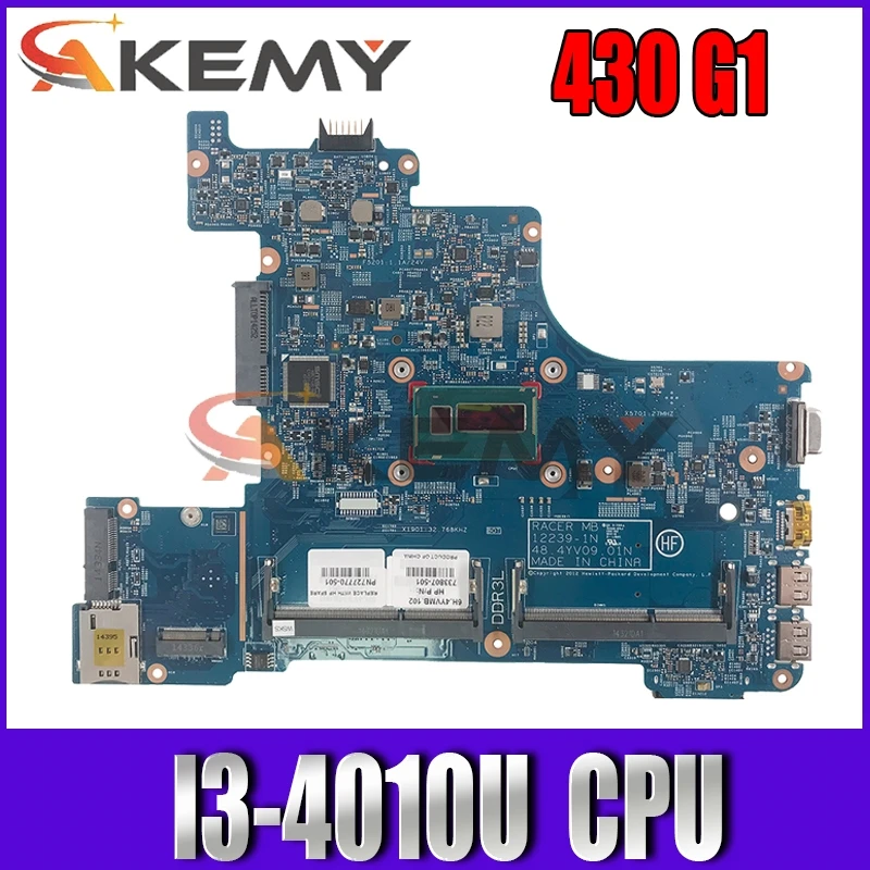 

Материнская плата Akemy 727769-001 727769-501 727769-601 488.4yv10. 011 для ноутбука HP Probook 430 G1