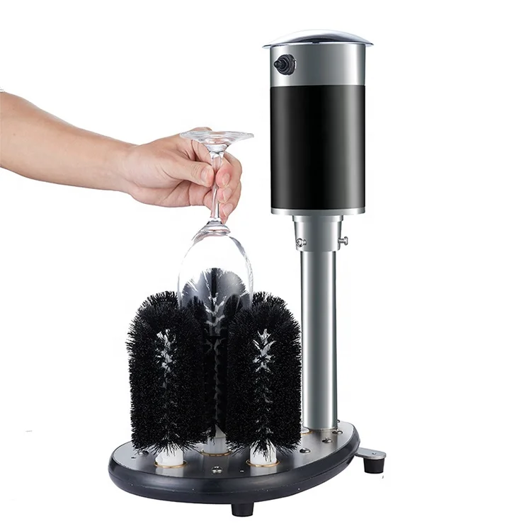 

Cleaning Brush Glass Cup Washer With Suction Base Bristle Brush For Beer Cup Long Leg Cup Red Wine Glass