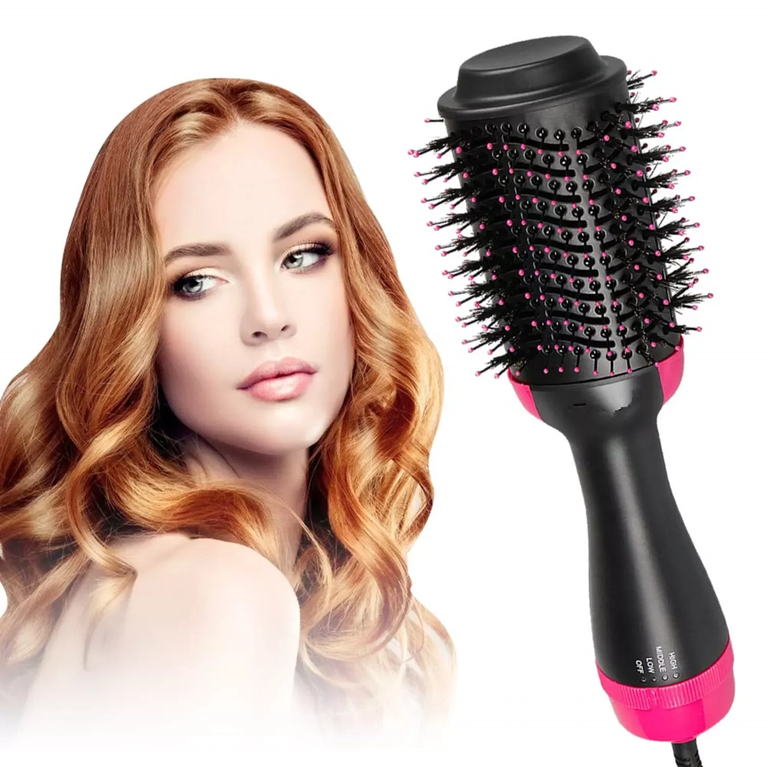 

1000W One Step Hair Dryer and Volumizer Rotating Hot Air Brush Professional Blow Dryer Comb Brush Electric Hair Dryers