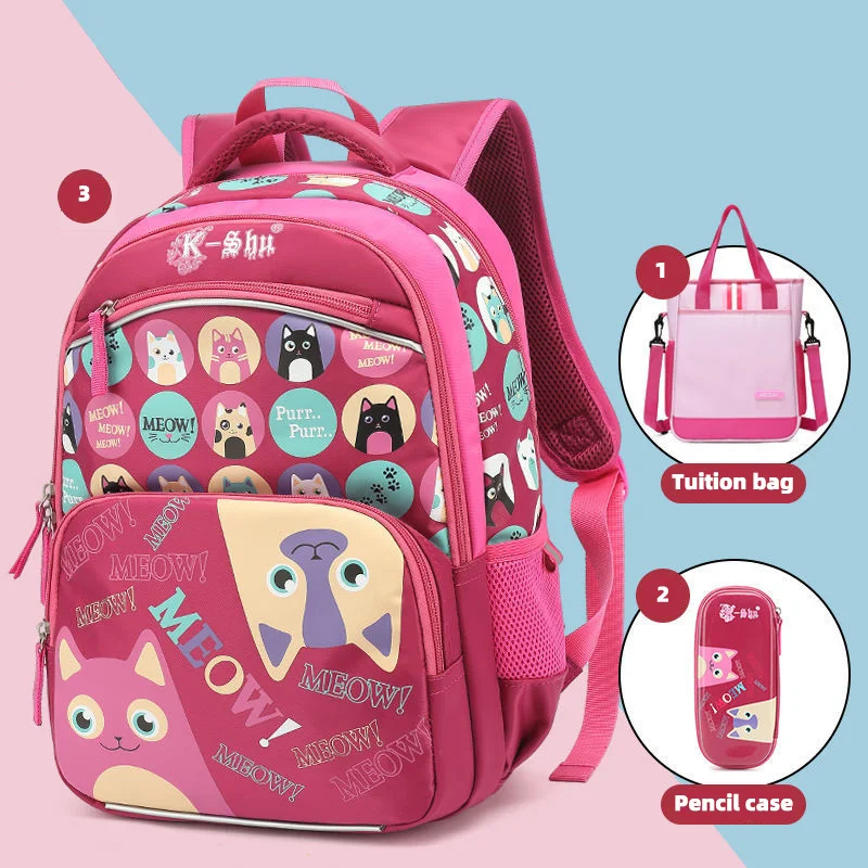 

1-3-6 Grade Children's School Bags For Teenage Child Girls Boy's Kids Backpacks Students Y2k Pokemon With Pack Support