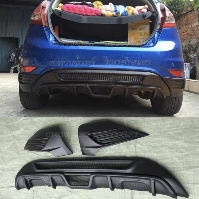 

ST Style ABS Matt Black Rear Bumper Lip Diffuser Apron Splitter Spoiler for Ford Fiesta MK7 2008-2013 Car Accessories