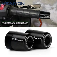 cnc 22mm handlebar grips handle bar cap end plugs for kawasaki ninja400 ninja 400 motorcycle handlebar plug slider with logo