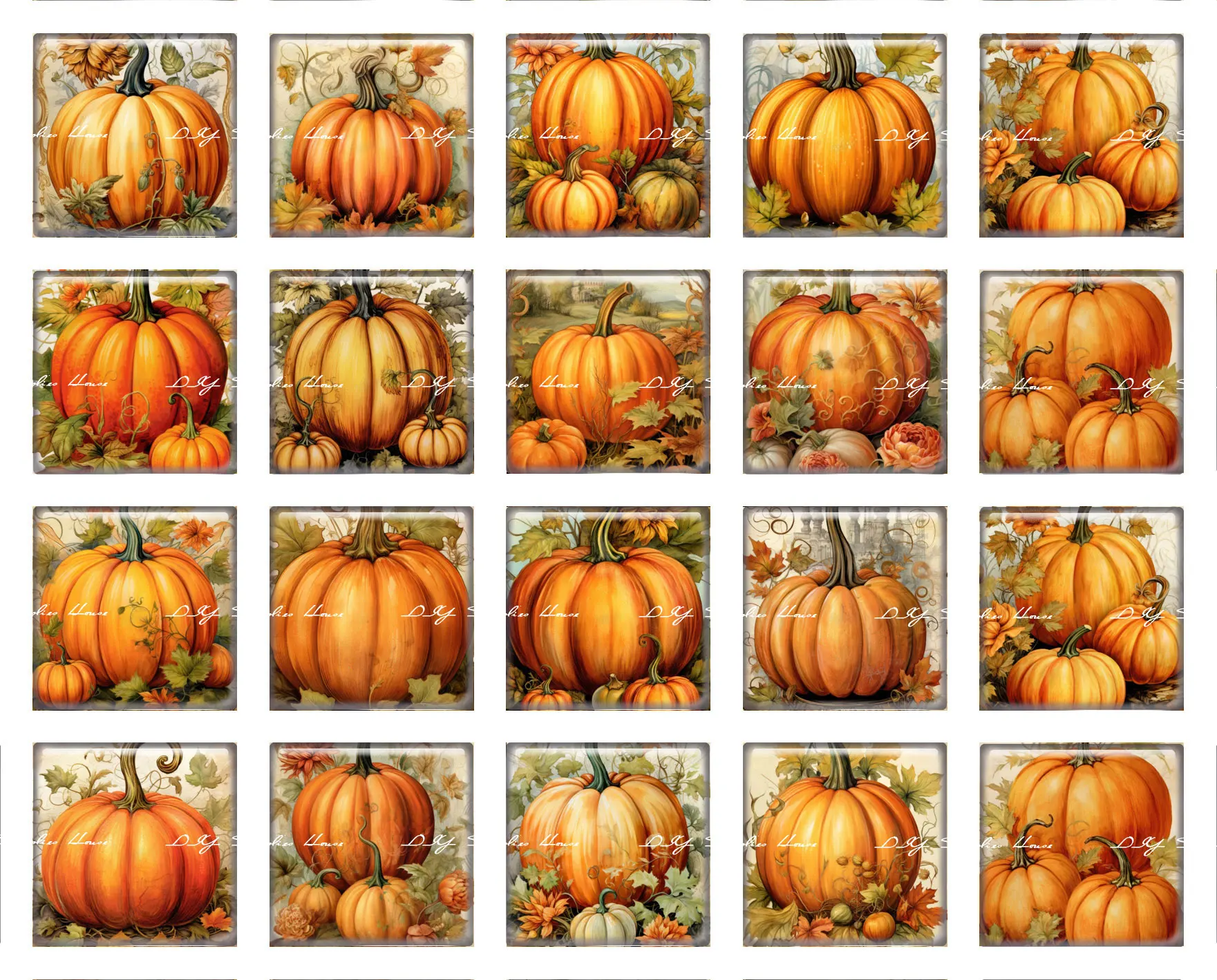 10 шт./лот осень День благодарения Тыква листья фото стекло кабошон шармы