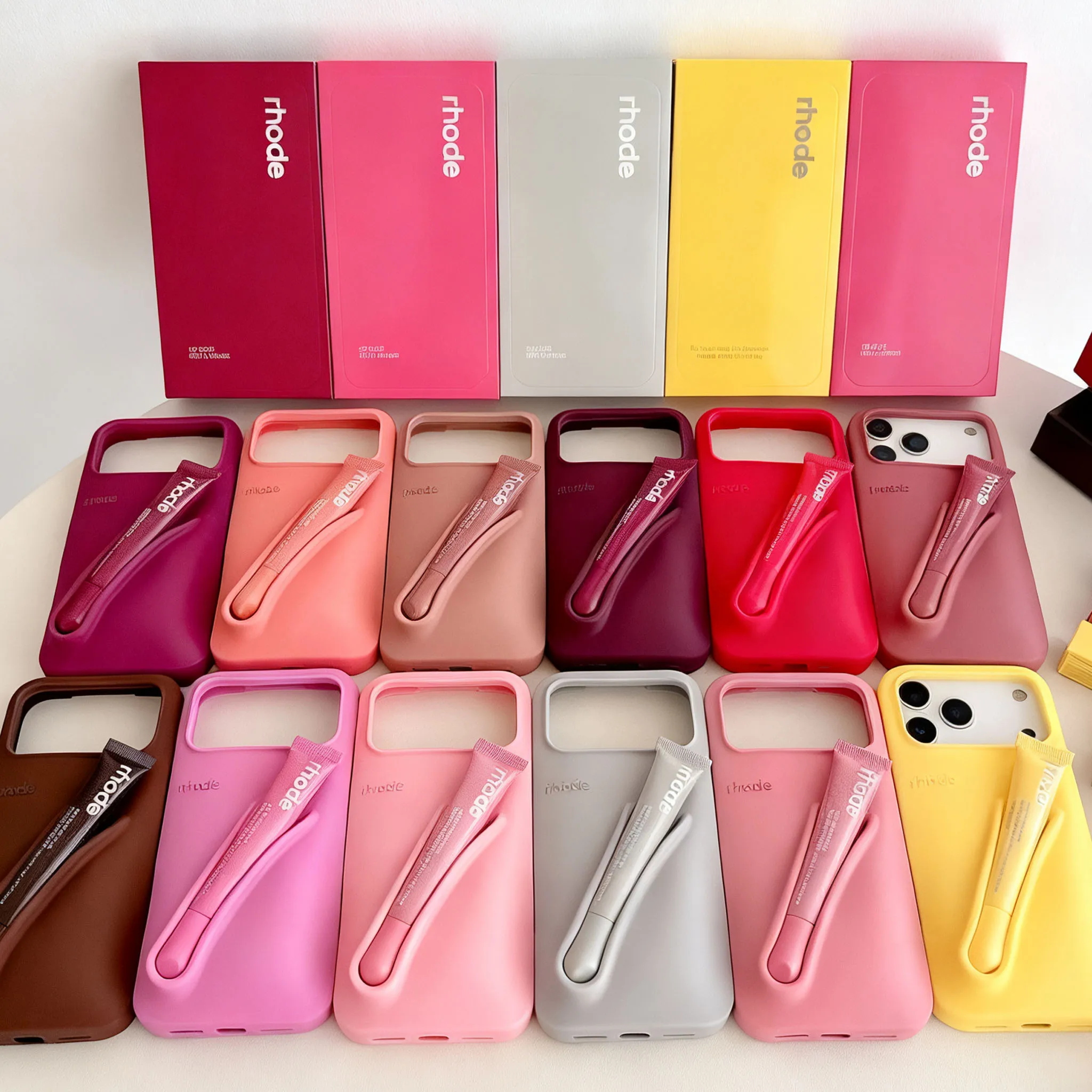 Hot Brand Lemontini Phone  Case for IPhone 11 12 13 14 15 16 Pro Max Plus 17 Air Makeup Lip Gloss Silicone Cover with Lip Glaze