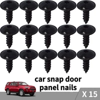 15pcs auto snap door panel nails under hood tray clip fasteners car fender bottom splash guard self tapping screw kit