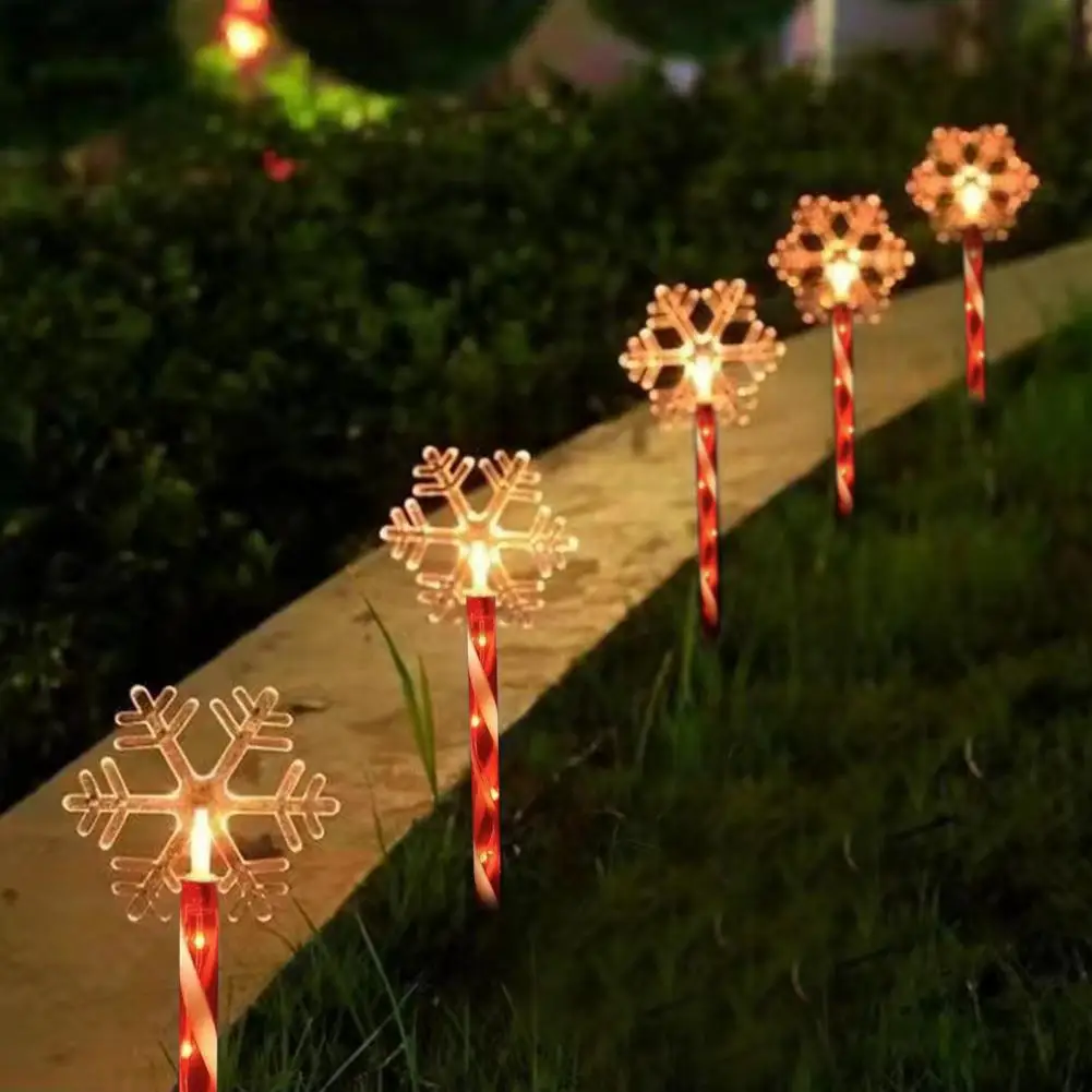 

Snowflake Solar Lights Solar Lawn Lights Effortless Snowflake Christmas Decorations 5pcs Ip44 Waterproof Solar Garden Lights No