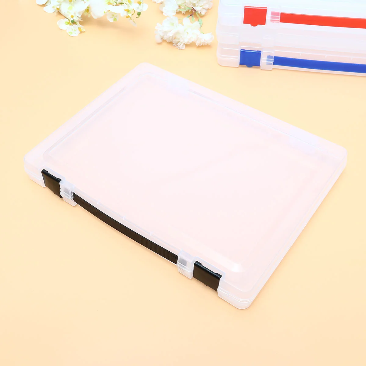 

File Storage Box Document Paper Clear Storage Organizer Certificate Case Transparent A4 Filling Storage Box File Folder With