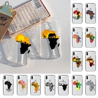 africa map geography painted phone case for iphone 11 12 13 mini pro xs max 8 7 6 6s plus x 5s se 2020 xr case