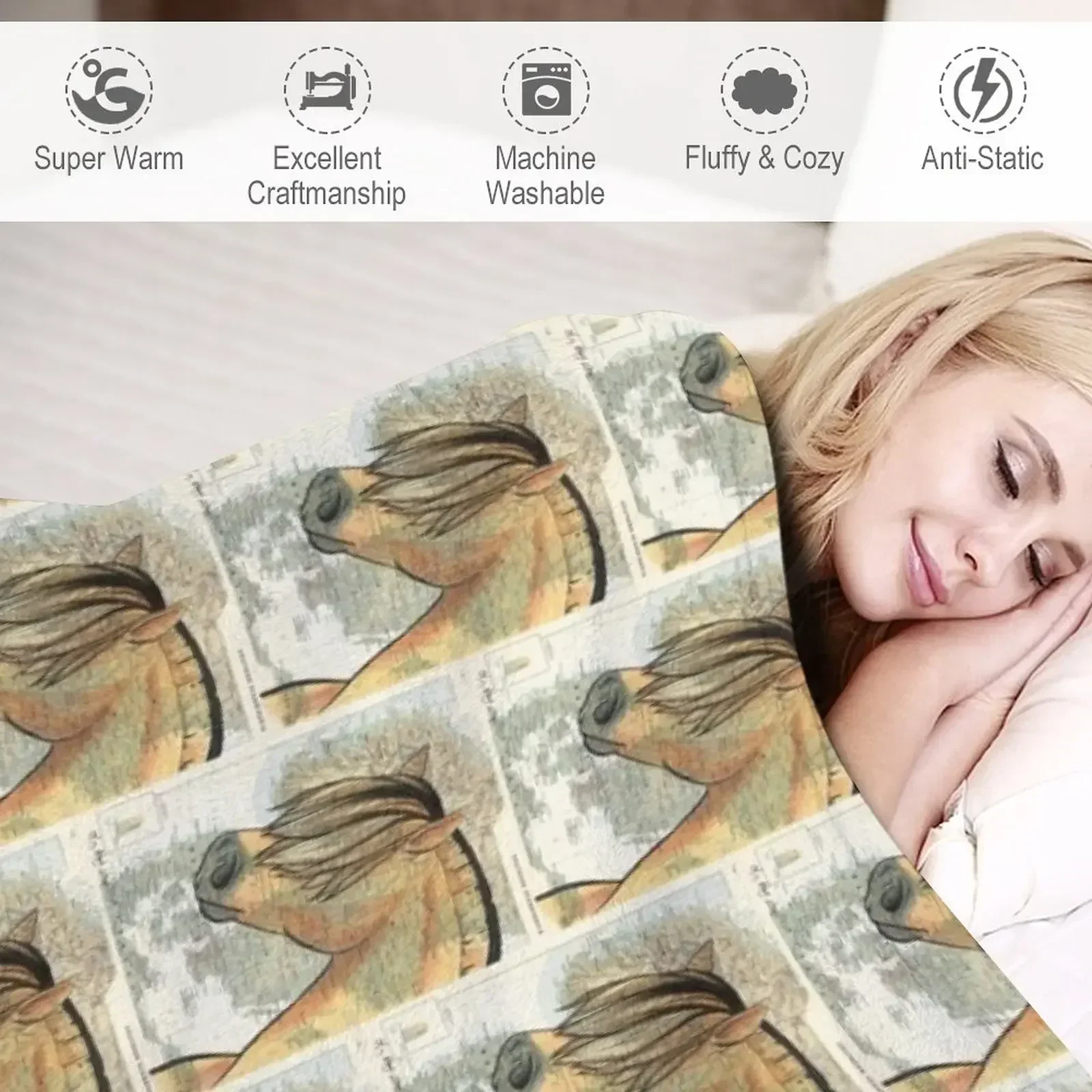 Одеяло Fjord Horse on Map рождественские подарки движущиеся одеяла и