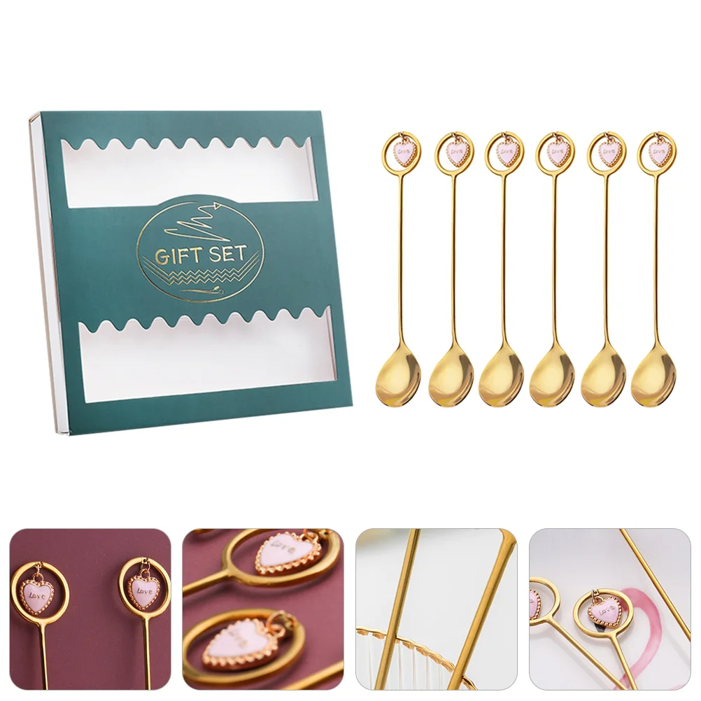 6 шт. подвесные ложки из нержавеющей стали для приготовления мороженого