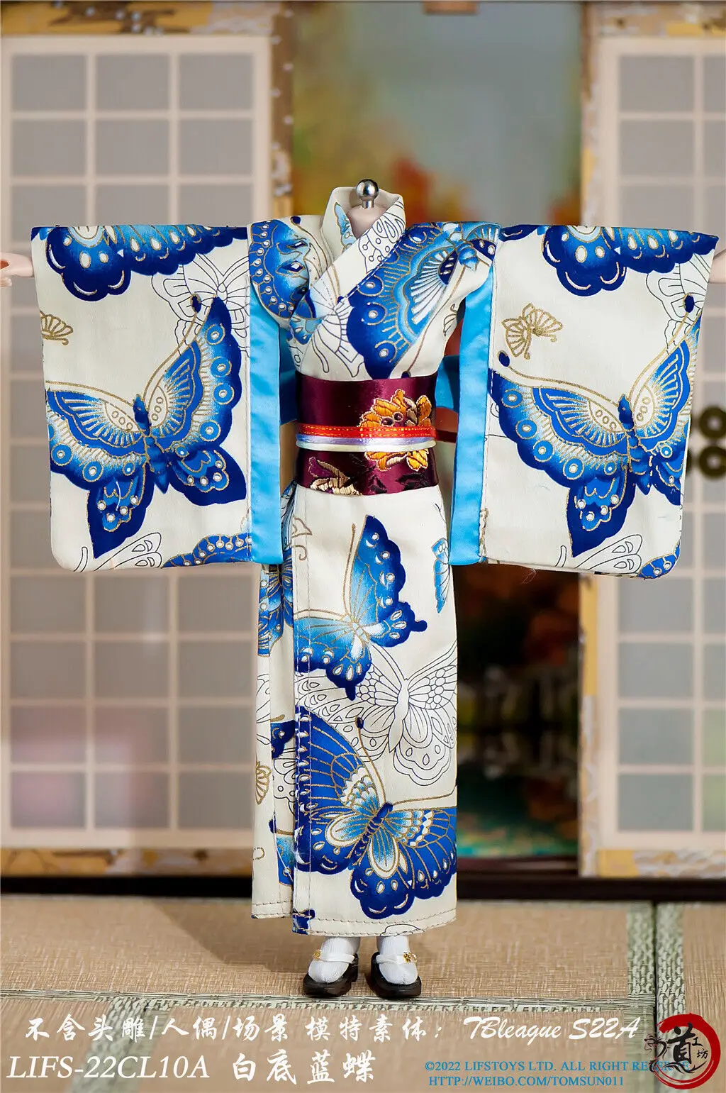 

LIFS22CL10A 1/6 Scale Female Sodier Japanese Kimono Model for 12" Figure Dolls