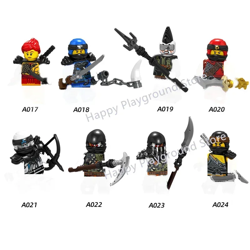 Фото A001 A032 Аниме Мультфильм ТВ Кирпичи Куклы Ниндзя Игрушка Skylor Jay Zane Lloyd Garmadon Kai Nya Строительные блоки Сборка игрушек Подарки №4
