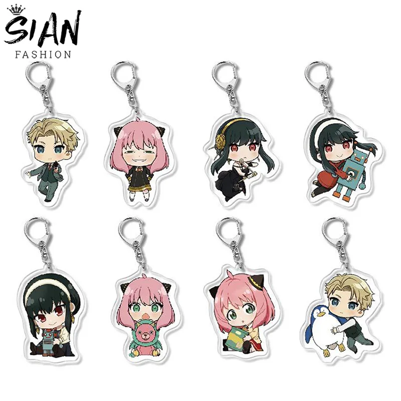 

SPY X FAMILY Anime Keychains Pendant Holder Cartoon Twilight Yor Forger Anya Forger Cosplay Acrylic Keyrings Otaku Jewelry Gifts