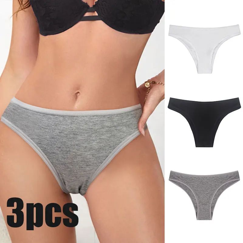 

3 шт./комплект, женские бесшовные трусы из бамбукового волокна