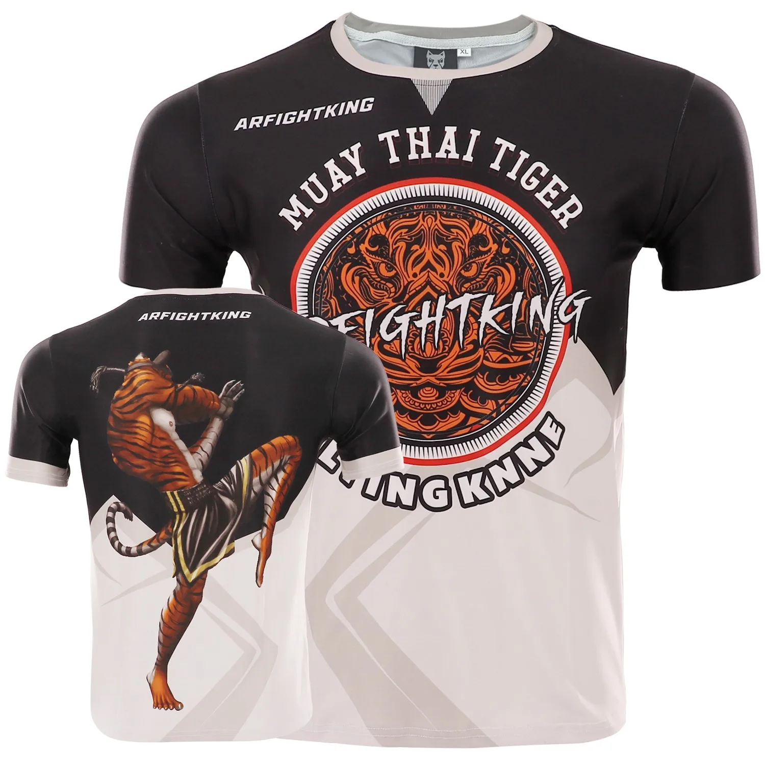 Боевой костюм для тайского бокса тренировочный тигра ММА фитнеса футболка с