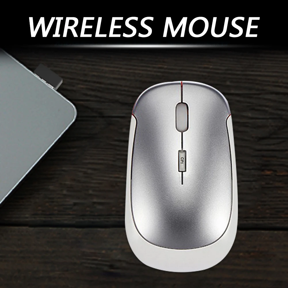 

Laptop Computer Ergonomic Mice Silent Ultra-Thin 4 Keys 2.4G Wireless Optical Mouse 3 Gears 1600DPI Rechargeable Mice