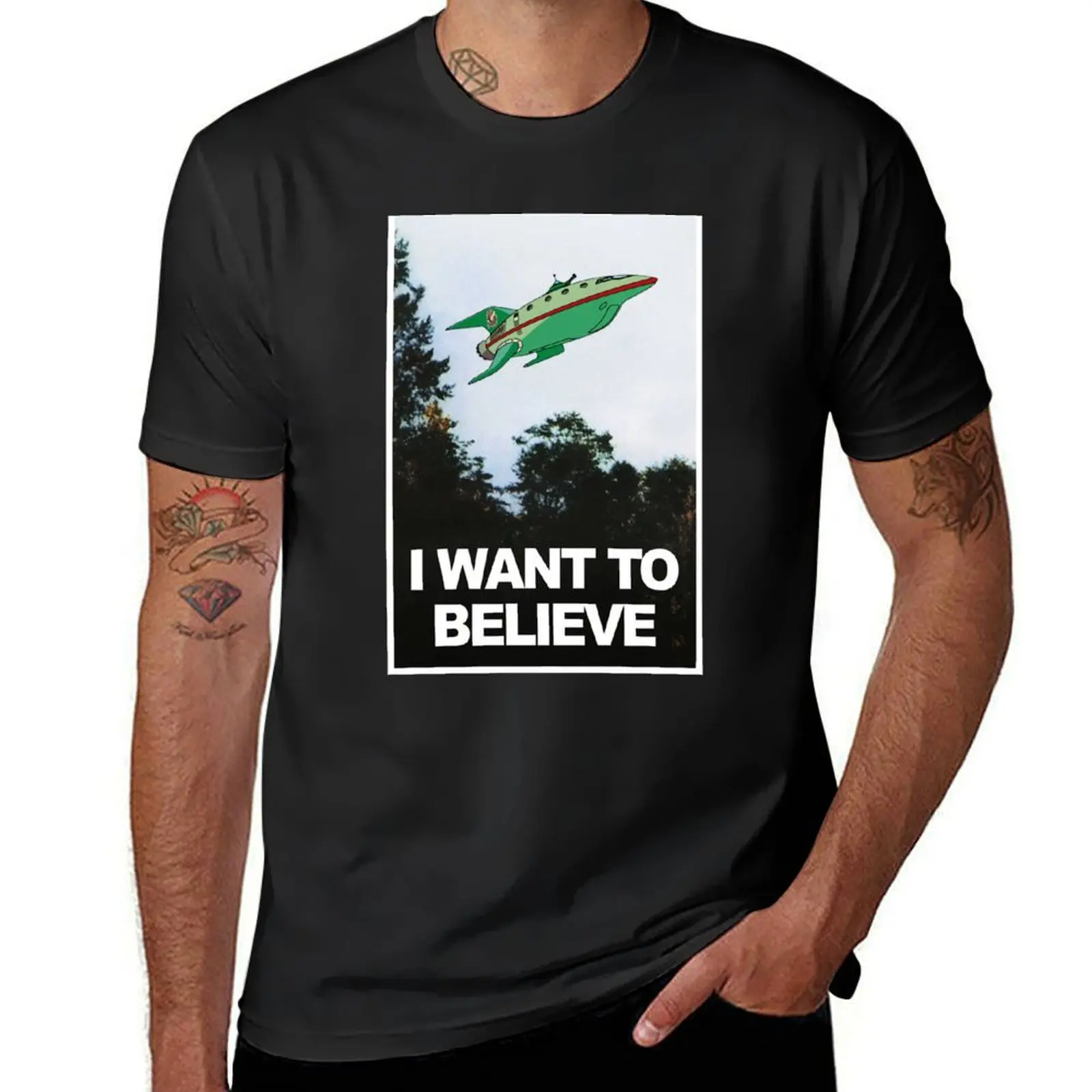 Футболка I want to believe express летняя одежда быстросохнущая винтажная для мальчиков