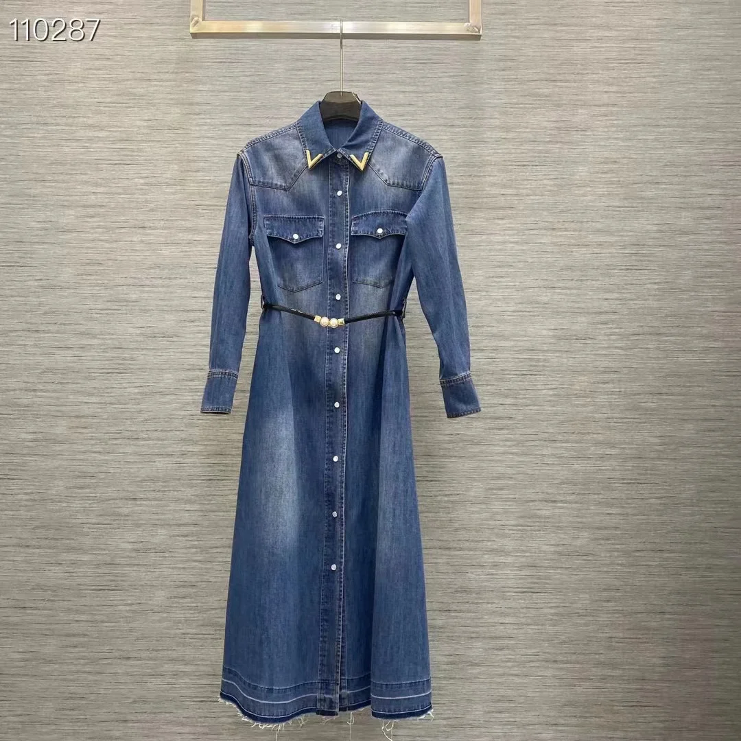 

S934 High quality New Fashion Women 2023 lady Dress Luxury famous Brand European Design party style dress