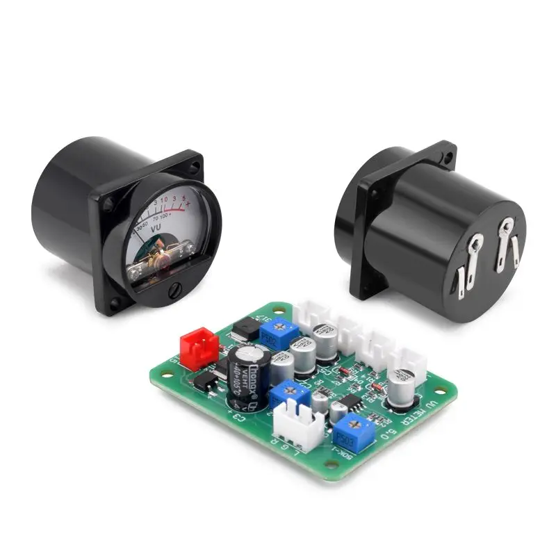 

VU Level Audio Meter Driver Board + 2pcs VU Meter With Warm Color Sound Pressure Meter 9V-20V AC Input