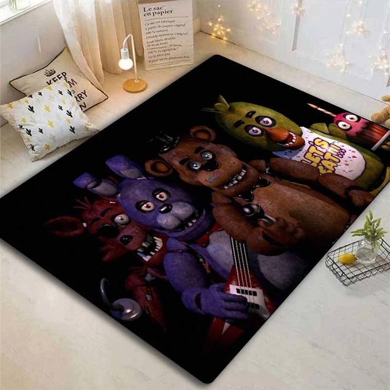 коврик входной двери для ванной Страшный мультяшный ковер с животными