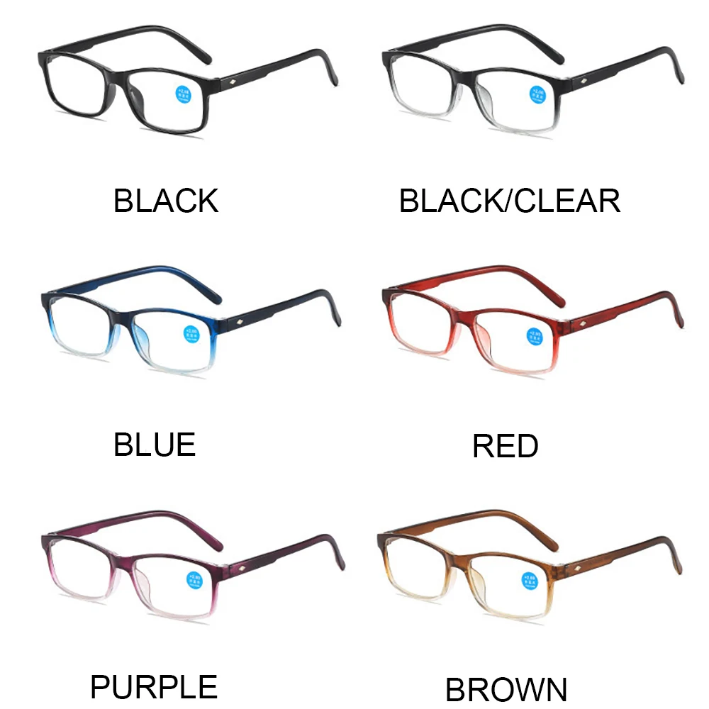 6 упаковок дешевых очков для чтения с защитой от синего света и градиентной