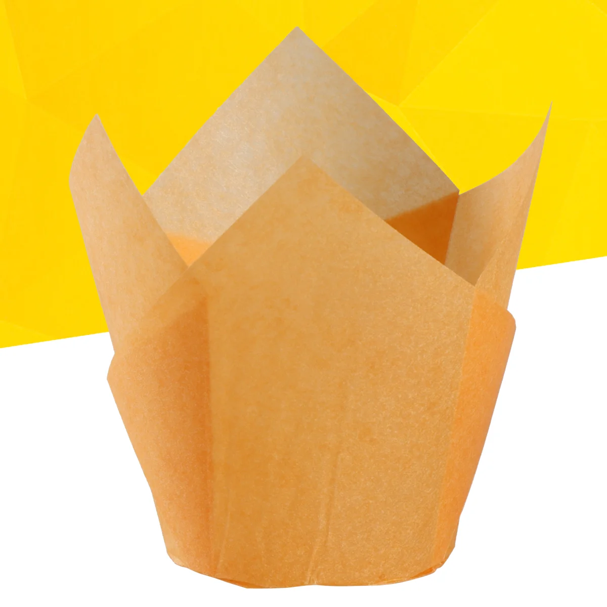 

50Pcs Cupcake Wrappers Baking Cups Tulip Shape Liners Muffin Cake Cup Party Favors - Orange