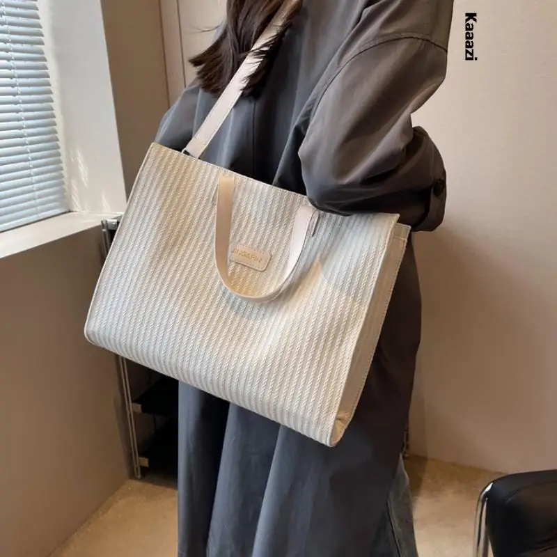 

New Shoulder Crossbody Bags Work Casual Large Capacity Canvas Tote Bag For Women Handbag School 2023 Designer Luxury Stylish