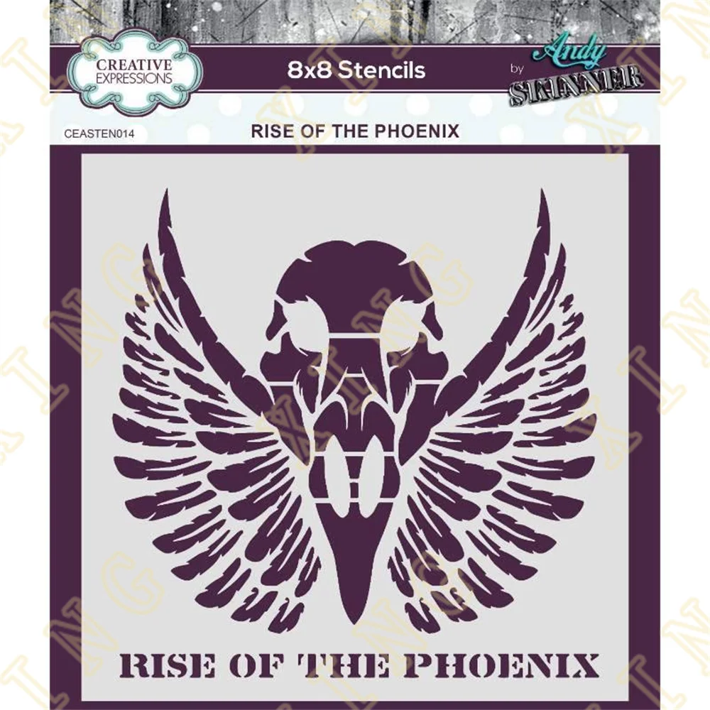 

Rise of the Phoenix Diy Embossing Paper Card Template Craft Layering Stencils for Walls Painting Scrapbooking Stamp Album Decor