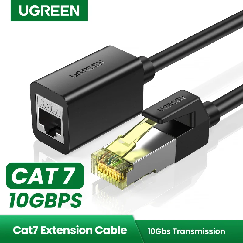 

UGREEN CAT 7 удлинитель Ethernet кабель 10 Гбит/с RJ45 папа к женскому RJ 45 Lan сетевой адаптер для маршрутизатора ПК ноутбука Ethernet кабель