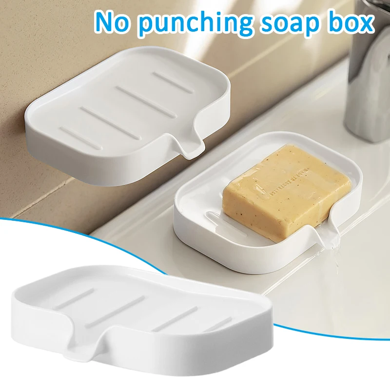 

Держатель для мыла без дырочек, дренажный Быстросохнущий Прозрачный держатель для мыла с защитой от влаги для ванной комнаты и душа, распро...