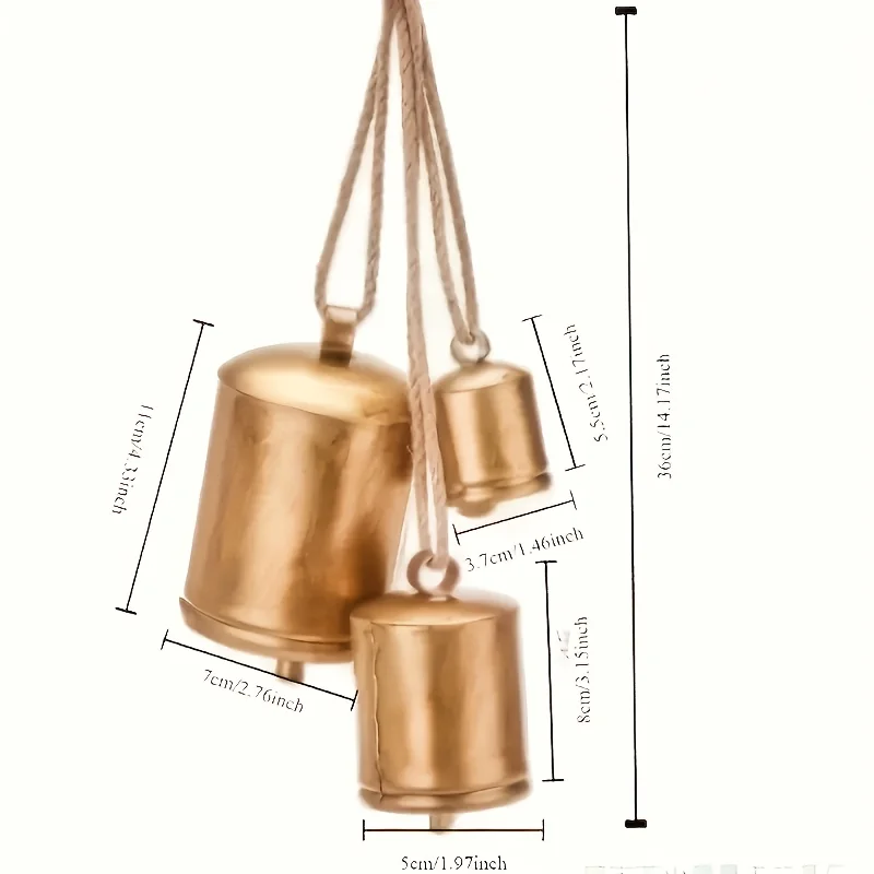 

3 штуки винтажные медные колокольчики Harmony