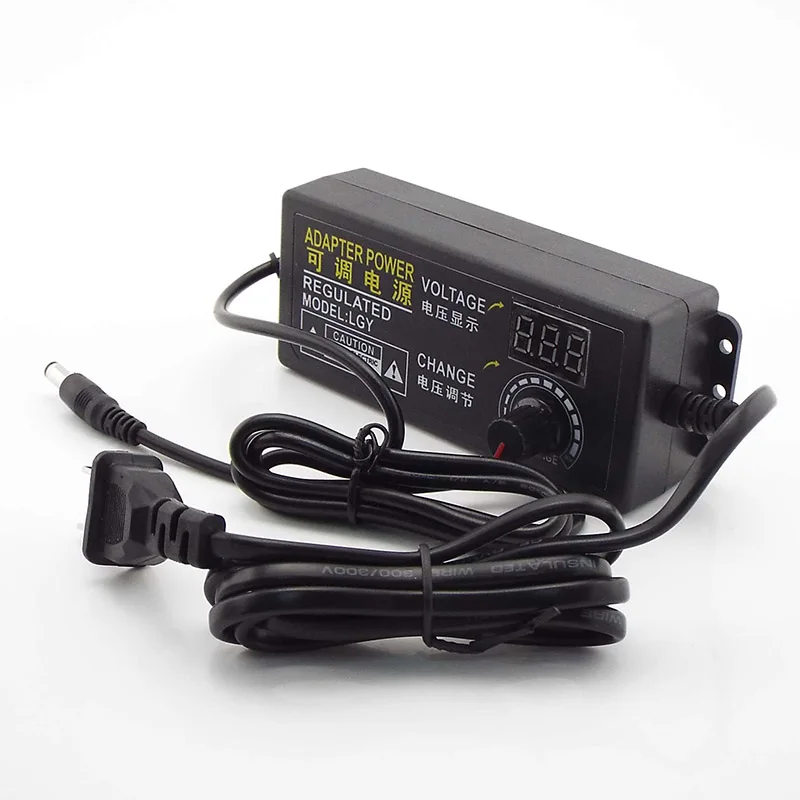 AC100-220V to DC 3V-12V 3V-24V 9V-24V 2A 3A 5A адаптер питания Регулируемая вилка светодиодного