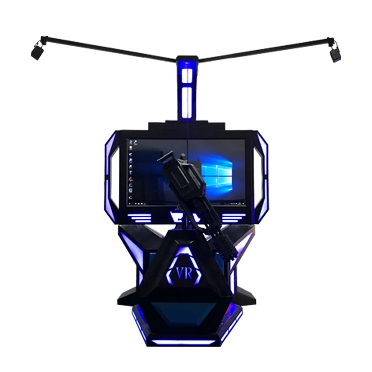 

2020 New design vr gatling shooting augmented reality gun interactive 9d vr game gun flight simulator for sale g29