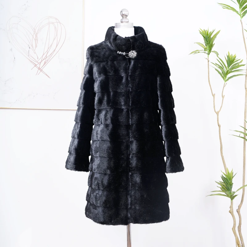 Womens Winter Warm Lapel Faux Fur Fuzzy Coat Jacket Overcoat  Fuzzy Mink Female Clothing
