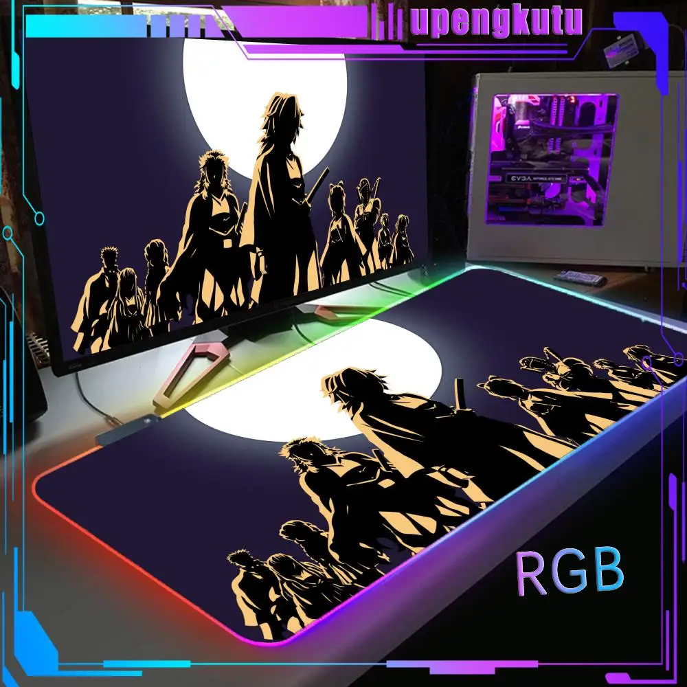 Компьютерные аксессуары Аниме Коврик для мыши RGB D_demon_Slayer_Kimetsu_No_Yaiba Коврики со