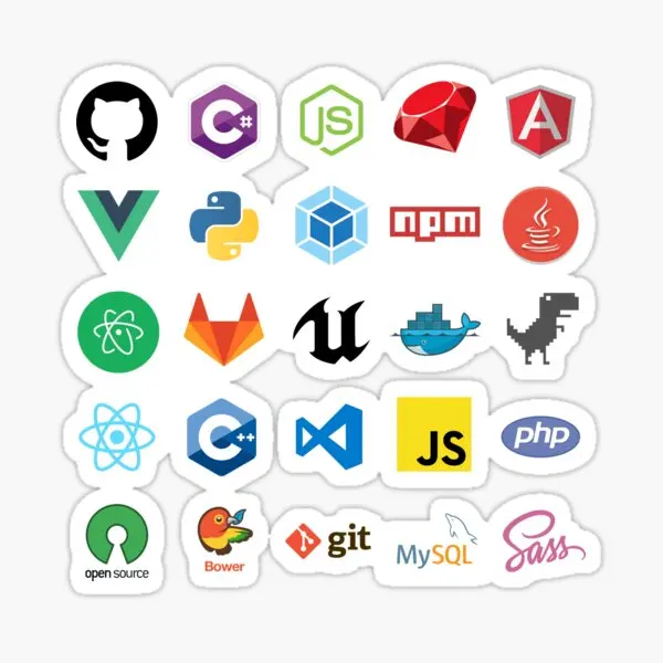 

Developer Bundle 5PCS Stickers for Anime Laptop Window Luggage Wall Car Print Cartoon Decorations Water Bottles Living Room Art