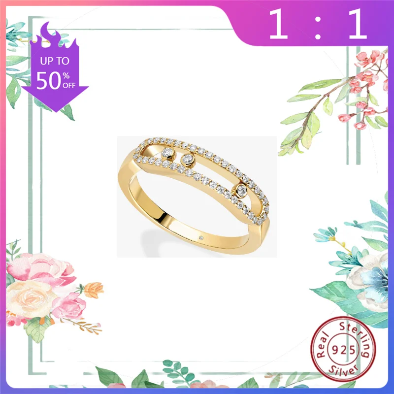 Anillo de plata ley s925 с геометрической классической формой anillo conmemorativo lujoso и minimalista Diamante en
